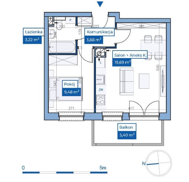 Mieszkanie 2 pokojowe na Sprzedaż