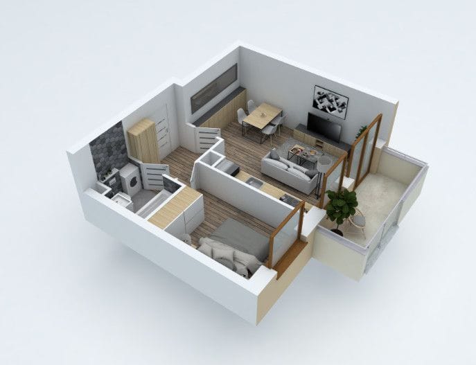 Mieszkanie 2 pokojowe na Sprzedaż