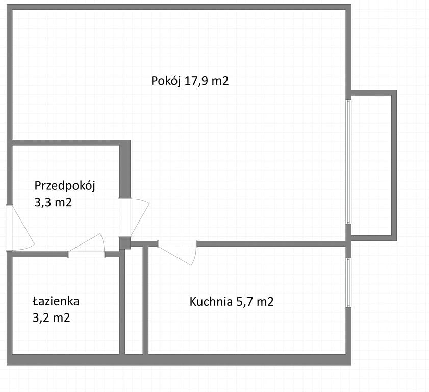 Mieszkanie 1 pokojowe na Sprzedaż