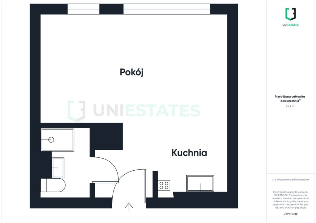 Mieszkanie 1 pokojowe na Sprzedaż