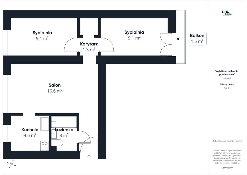 Mieszkanie 3 pokojowe na Sprzedaż
