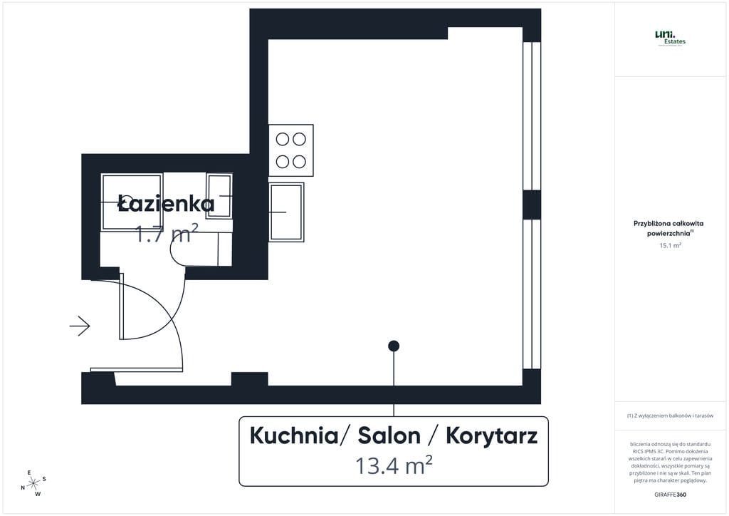 Mieszkanie 1 pokojowe na Wynajem