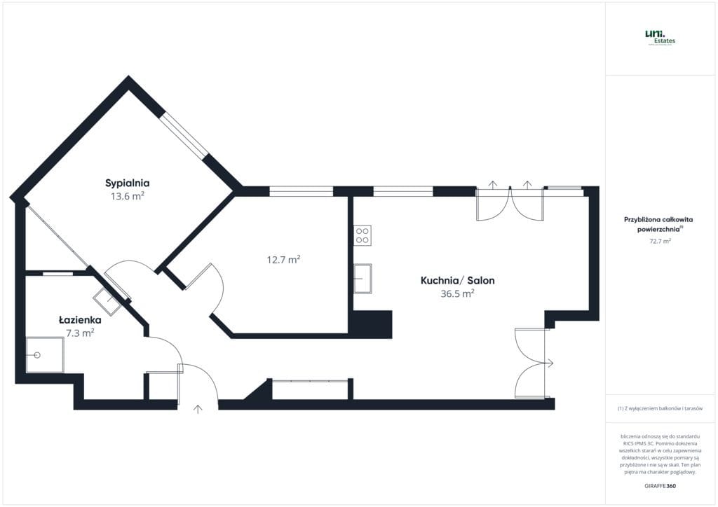 Mieszkanie 3 pokojowe na Wynajem