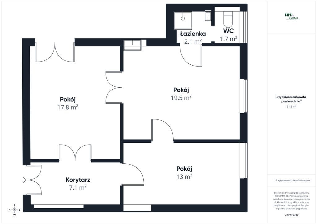 Mieszkanie 3 pokojowe na Wynajem