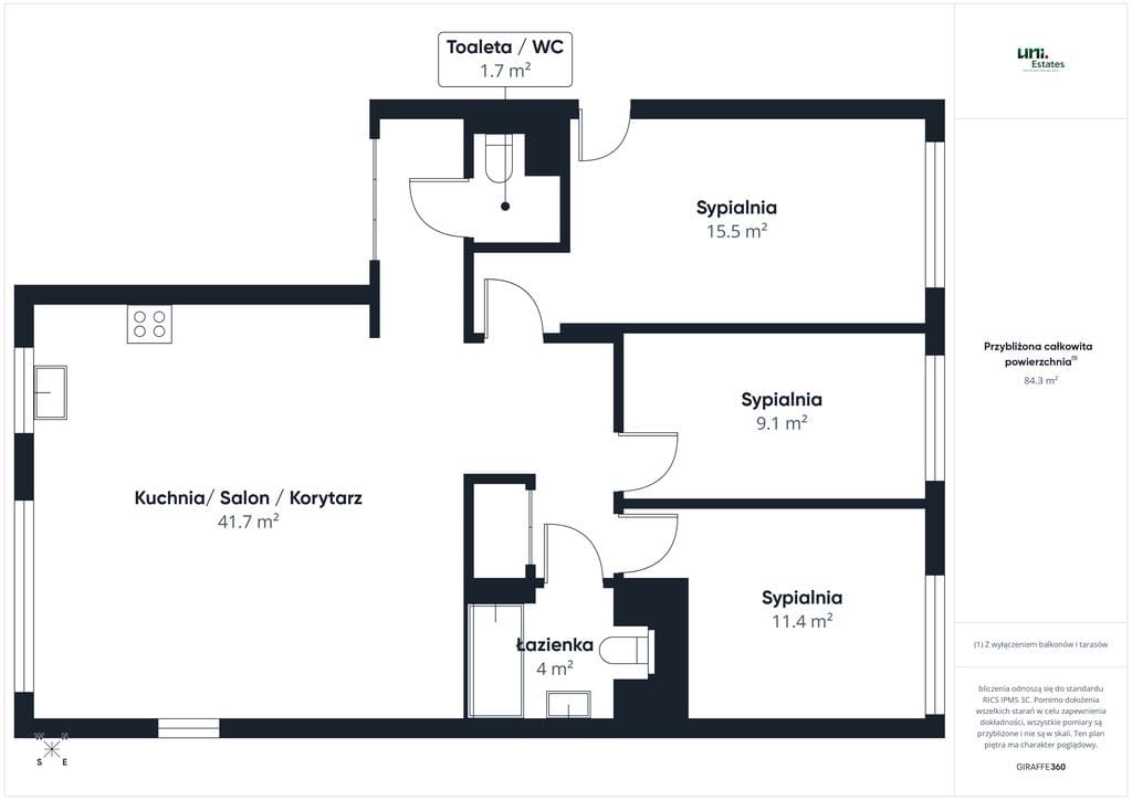 Mieszkanie 4 pokojowe na Wynajem