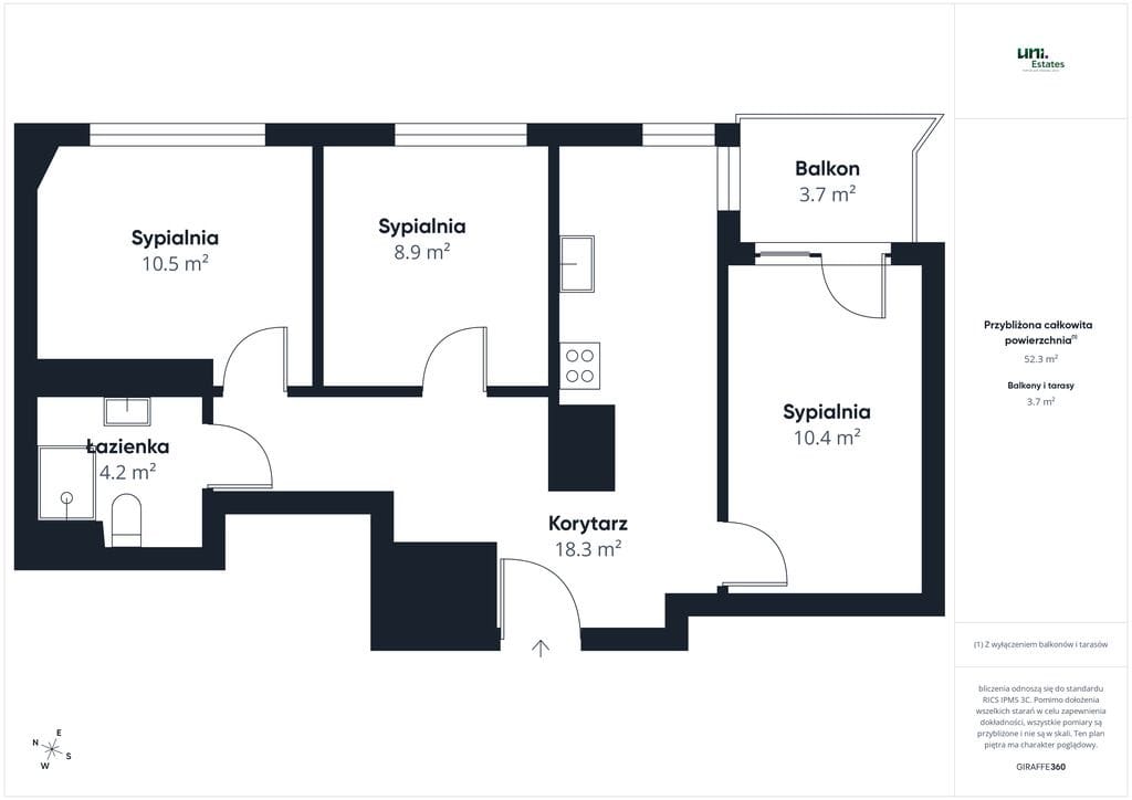 Mieszkanie 3 pokojowe na Wynajem