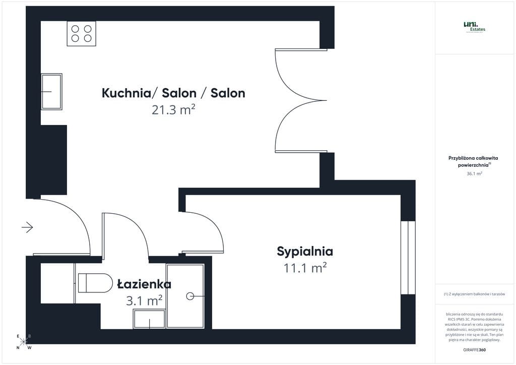 Mieszkanie 2 pokojowe na Wynajem