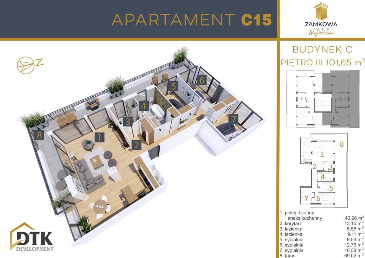 Mieszkanie 4 pokojowe na Sprzedaż