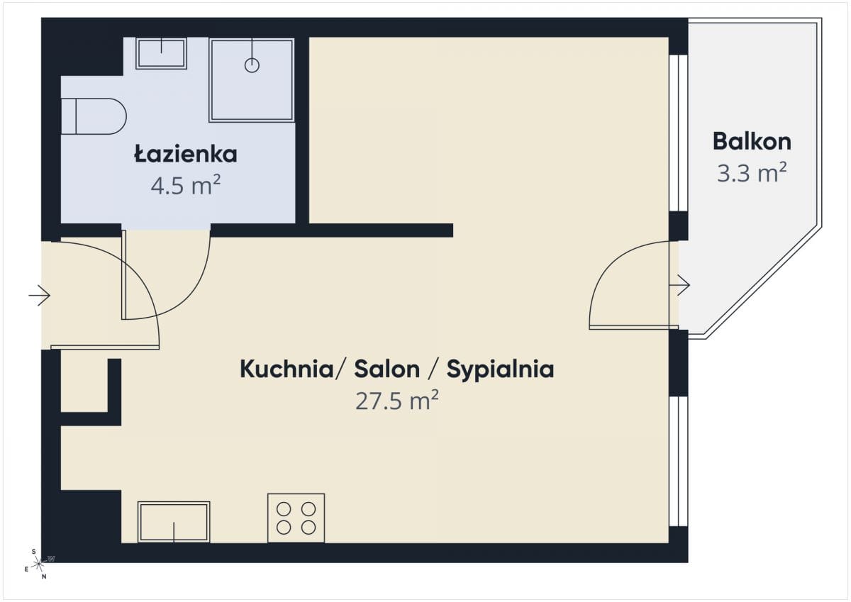 Mieszkanie 2 pokojowe na Wynajem