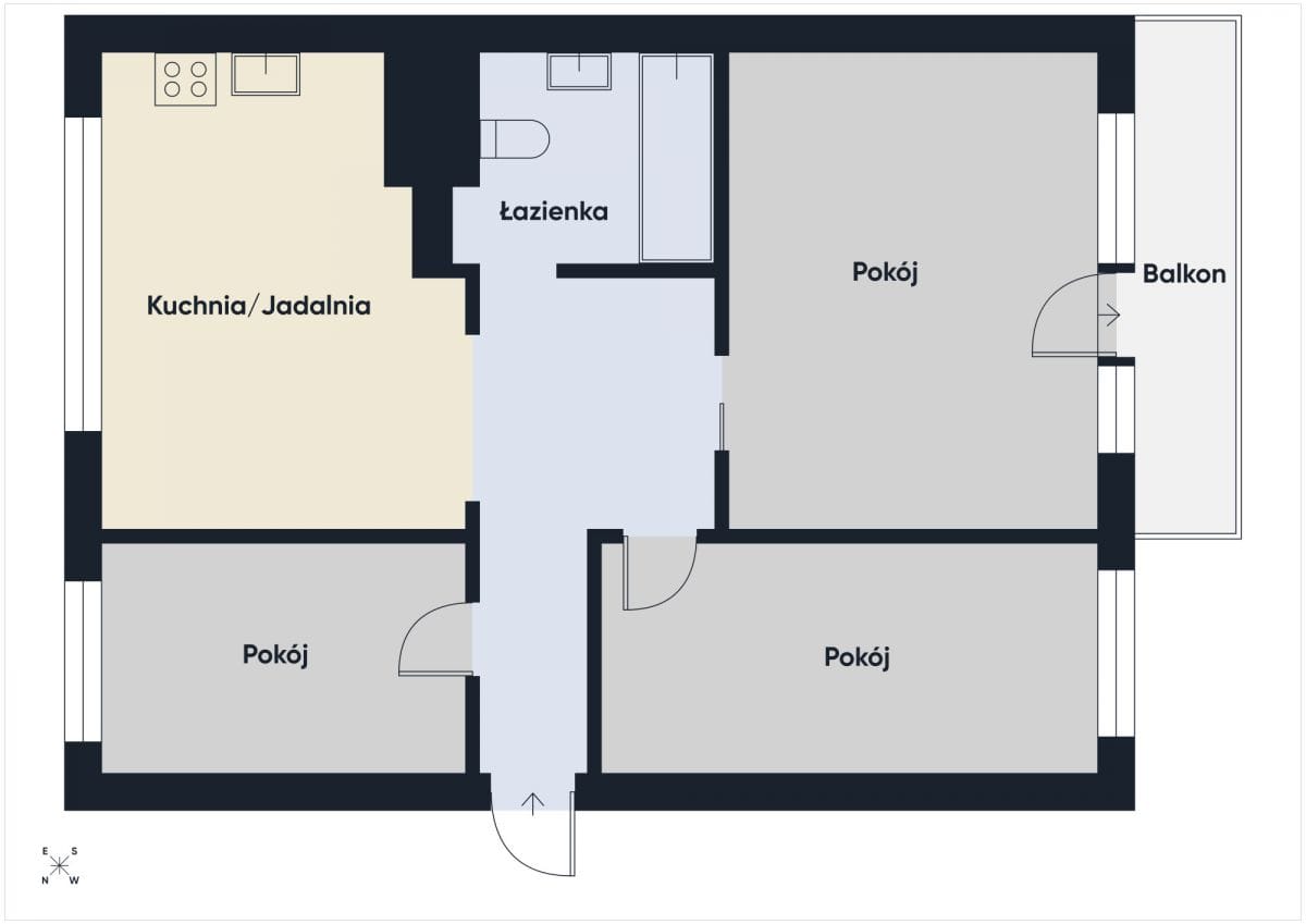 Mieszkanie 3 pokojowe na Sprzedaż