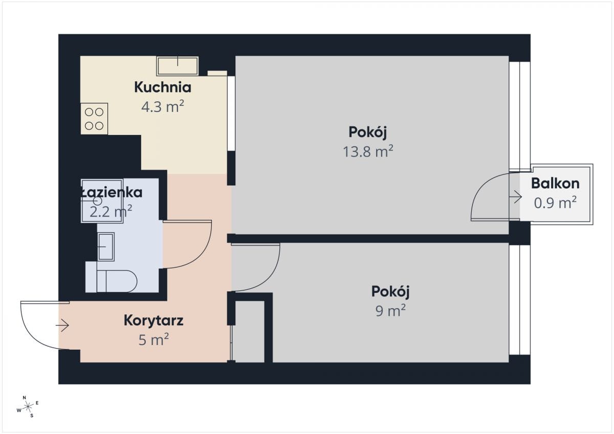 Mieszkanie 2 pokojowe na Wynajem