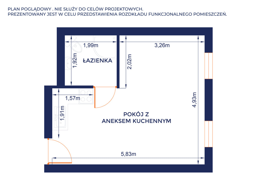 Mieszkanie 1 pokojowe na Sprzedaż