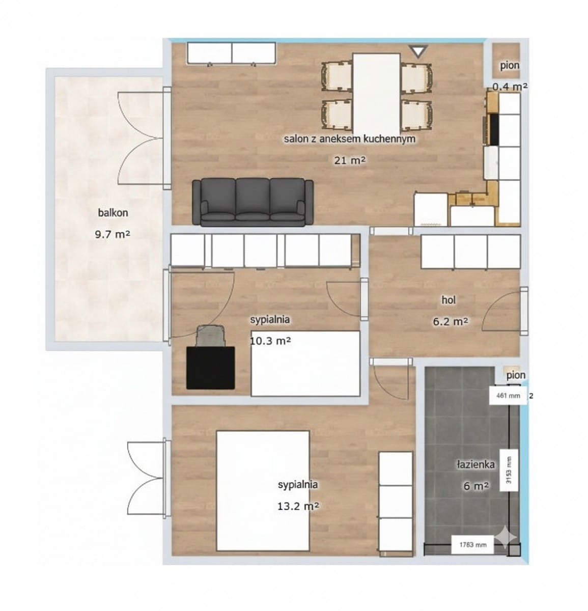 Mieszkanie 3 pokojowe na Sprzedaż