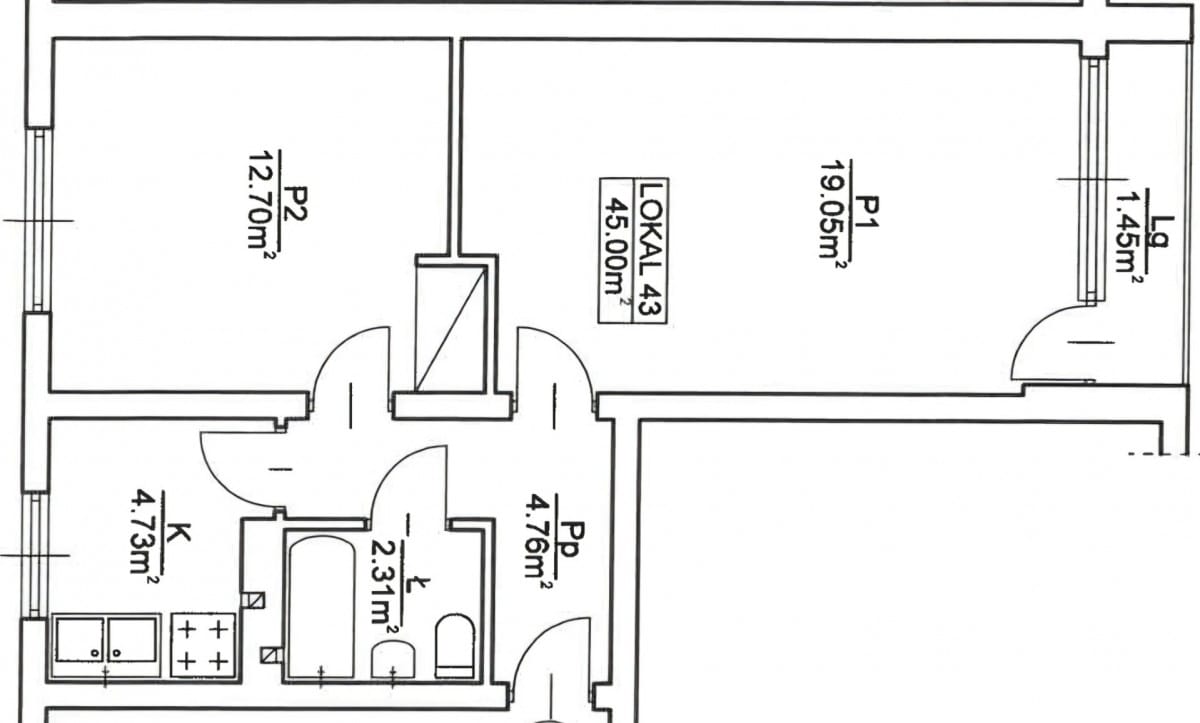 Mieszkanie 2 pokojowe na Sprzedaż