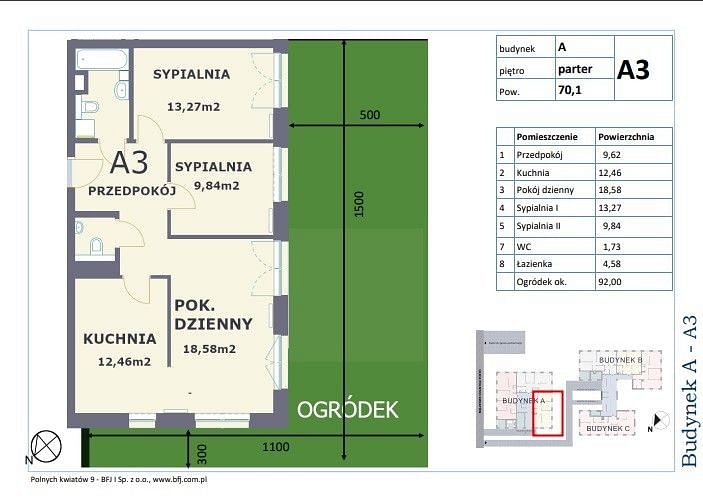 Mieszkanie 3 pokojowe na Sprzedaż