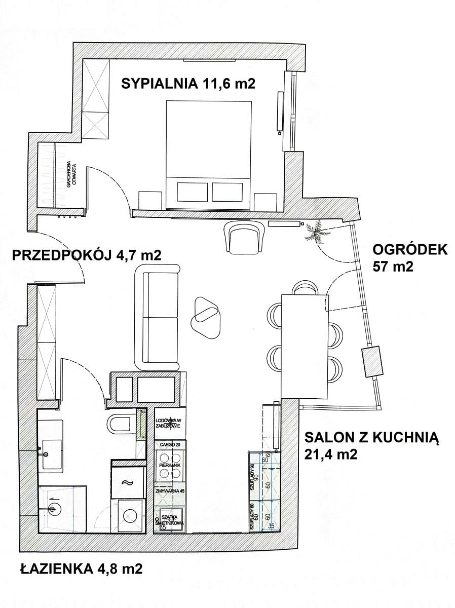 Mieszkanie 2 pokojowe na Sprzedaż