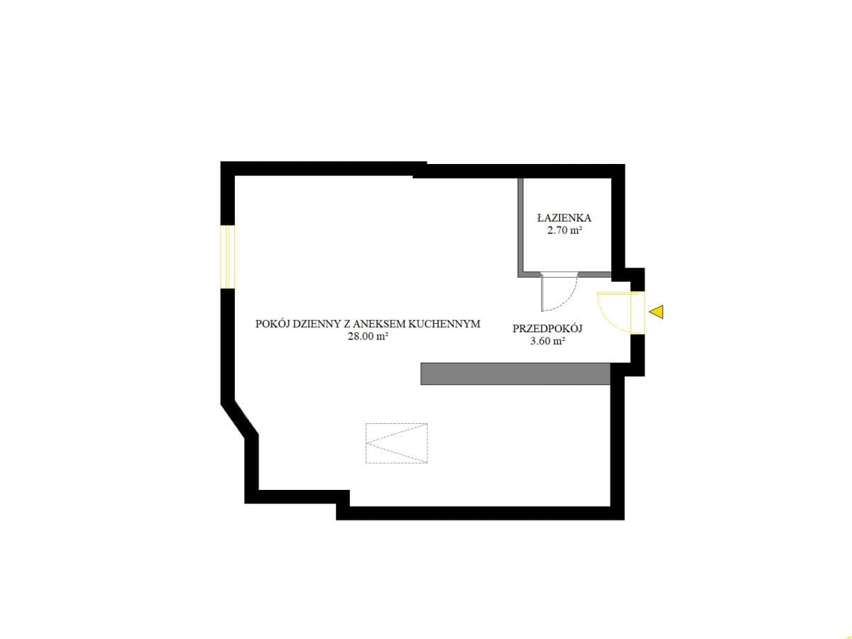 Mieszkanie 1 pokojowe na Sprzedaż