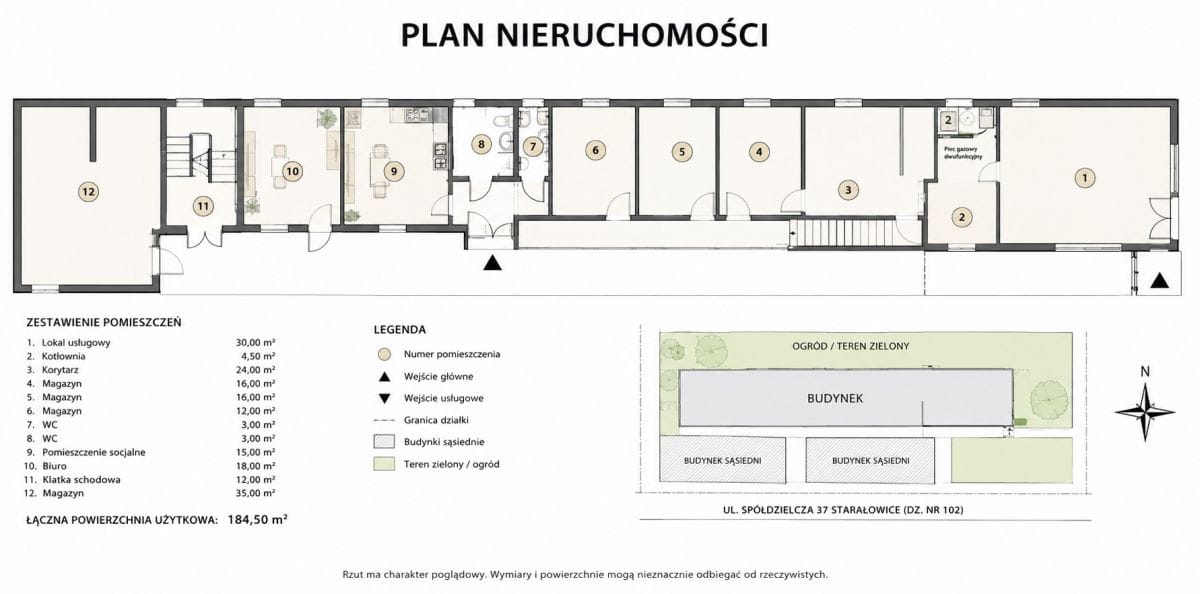 Lokal użytkowy  pokojowe na Sprzedaż