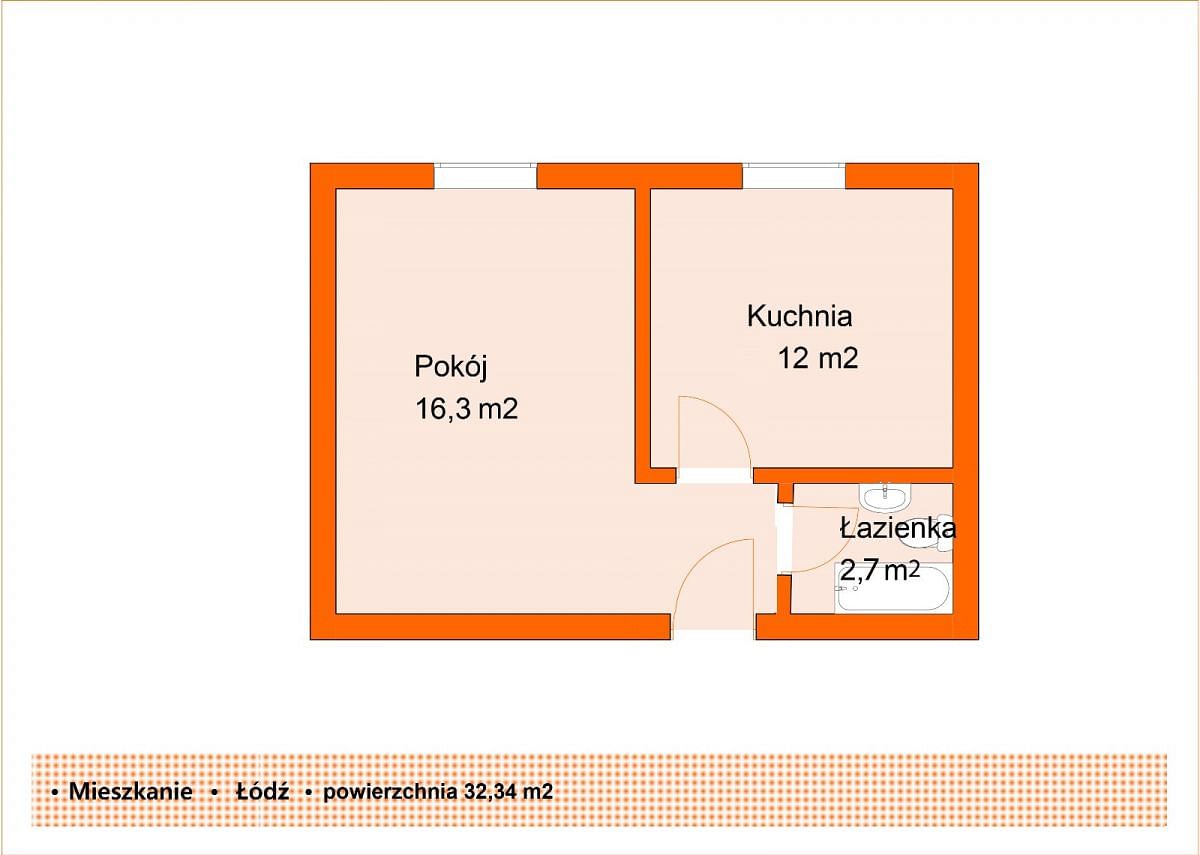 Mieszkanie 1 pokojowe na Sprzedaż