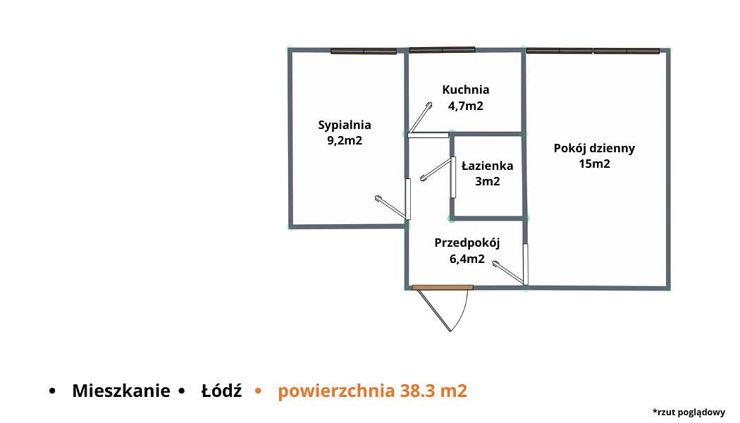 Mieszkanie 2 pokojowe na Sprzedaż