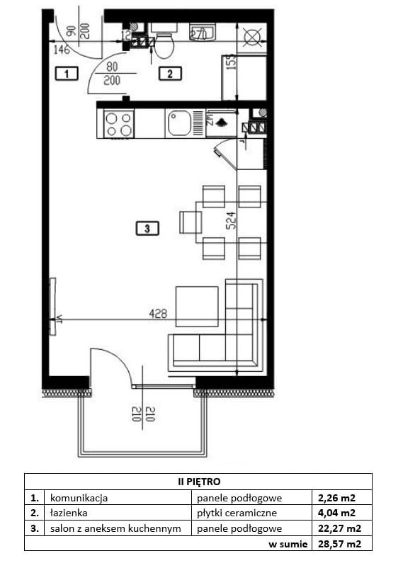 Mieszkanie 1 pokojowe na Sprzedaż