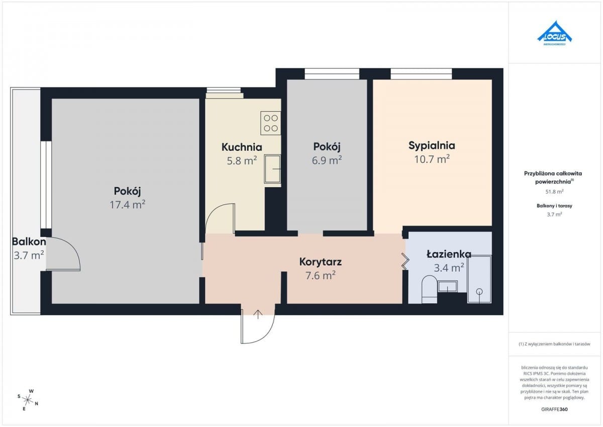 Mieszkanie 3 pokojowe na Sprzedaż