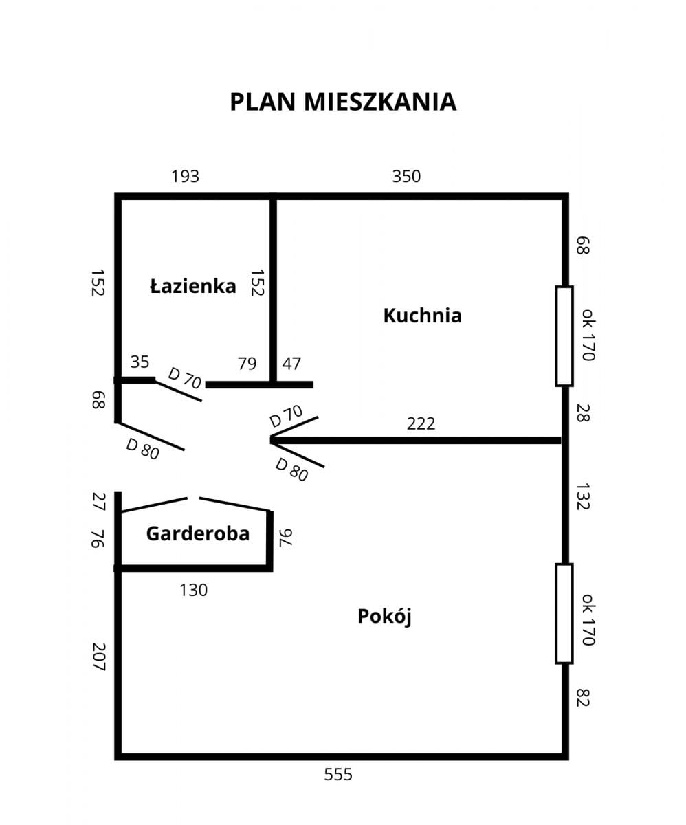 Mieszkanie 2 pokojowe na Sprzedaż