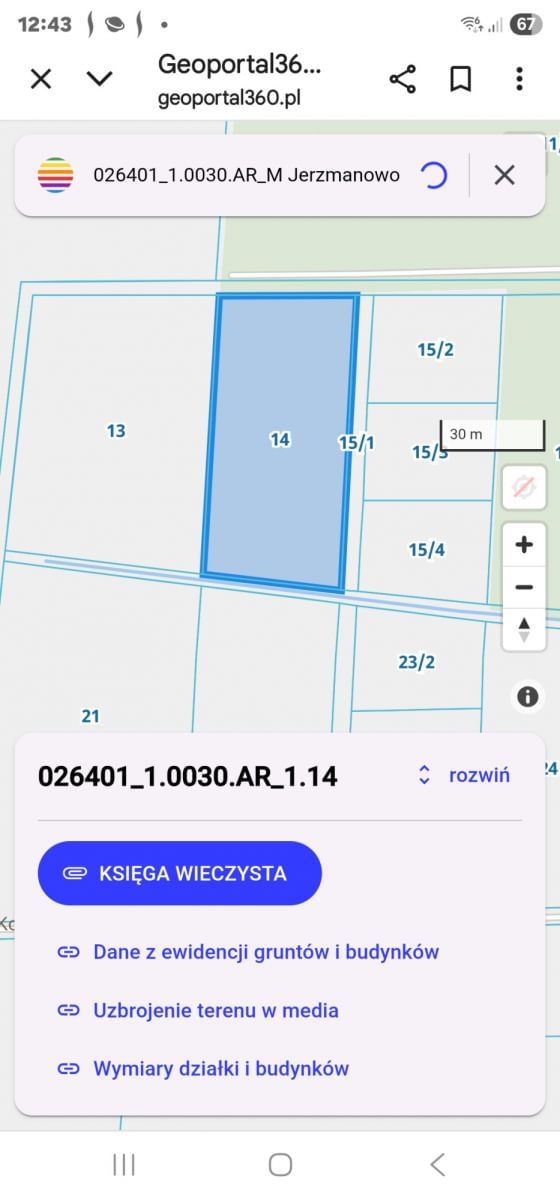 Działka  pokojowe na Sprzedaż