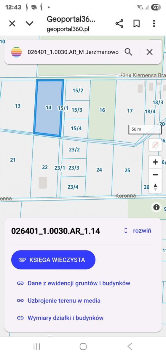 Działka  pokojowe na Sprzedaż