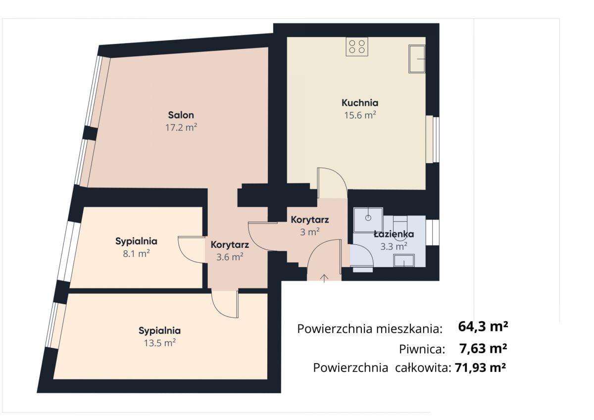 Mieszkanie 3 pokojowe na Sprzedaż