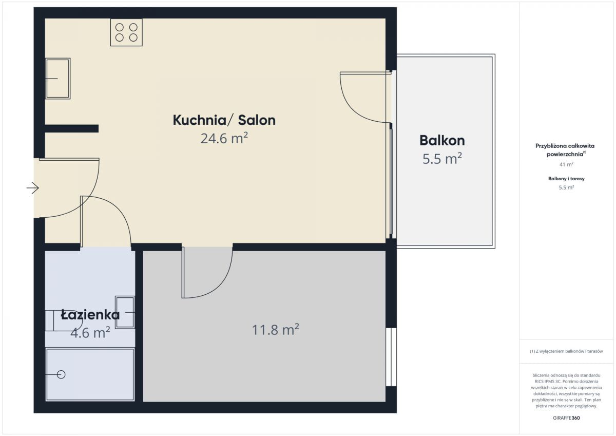 Mieszkanie 2 pokojowe na Sprzedaż