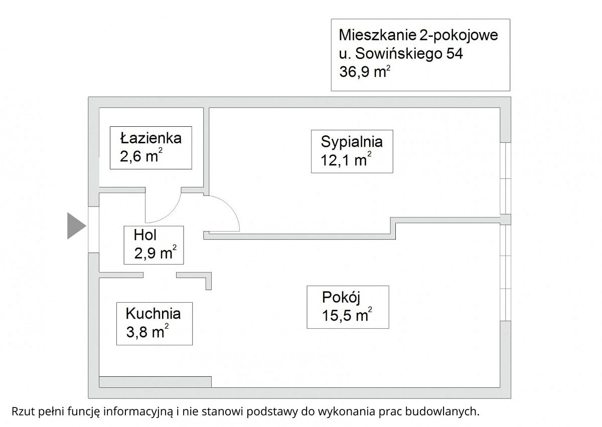 Mieszkanie 2 pokojowe na Sprzedaż