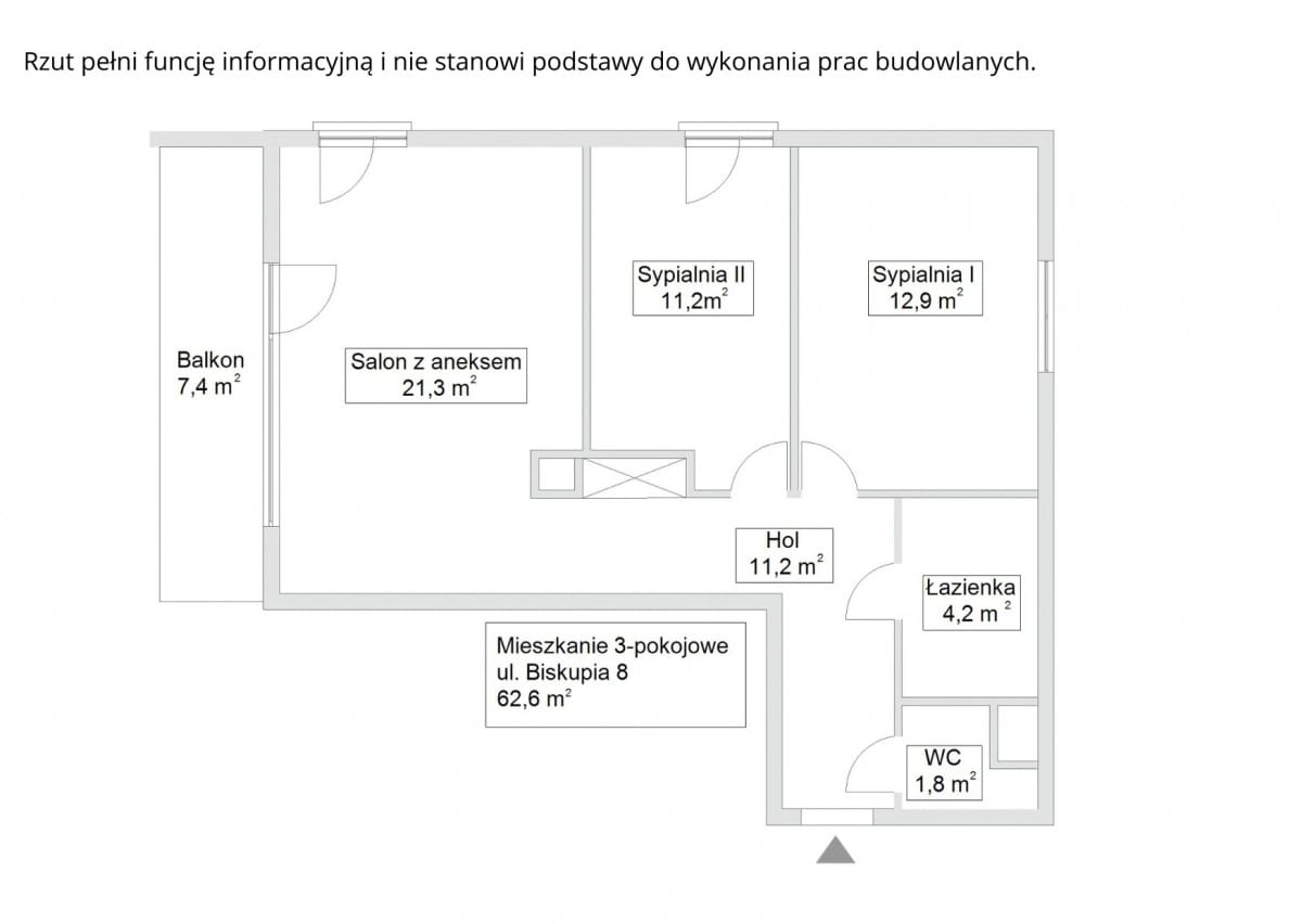Mieszkanie 3 pokojowe na Sprzedaż