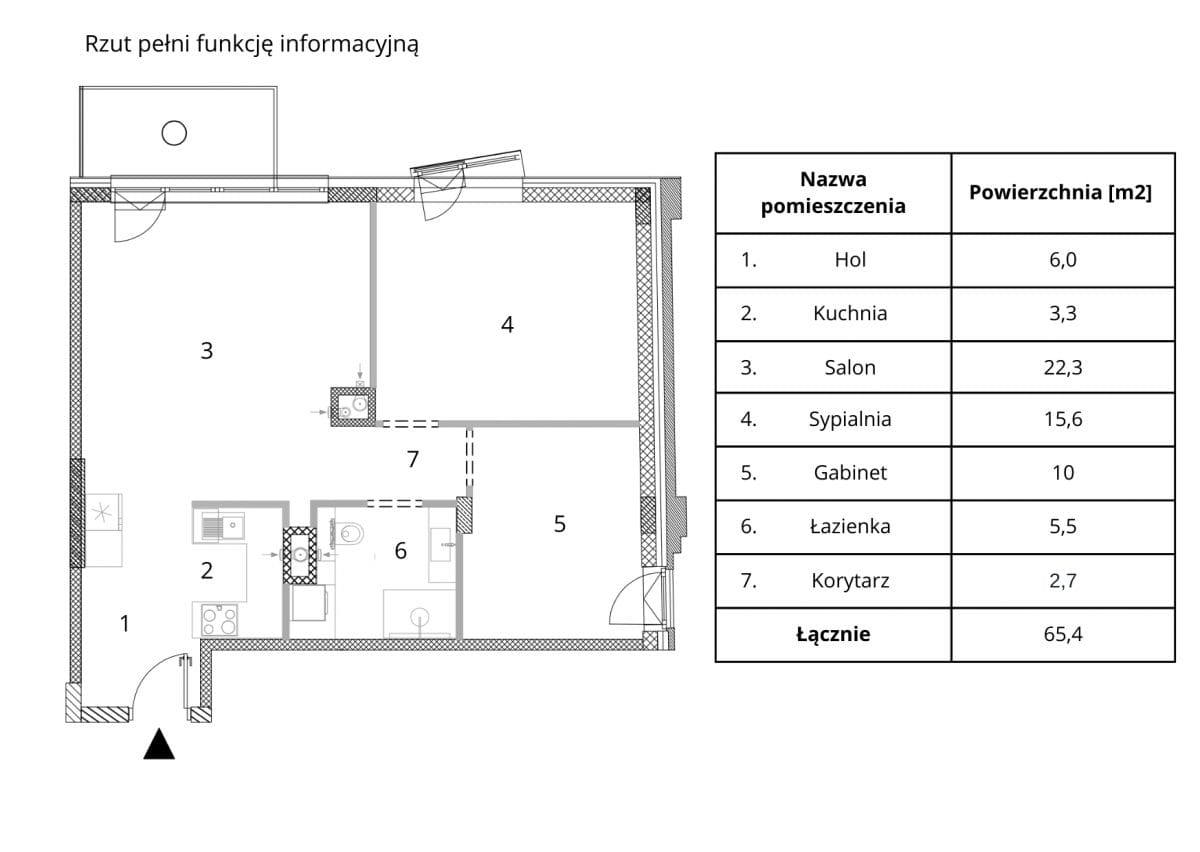 Mieszkanie 3 pokojowe na Wynajem