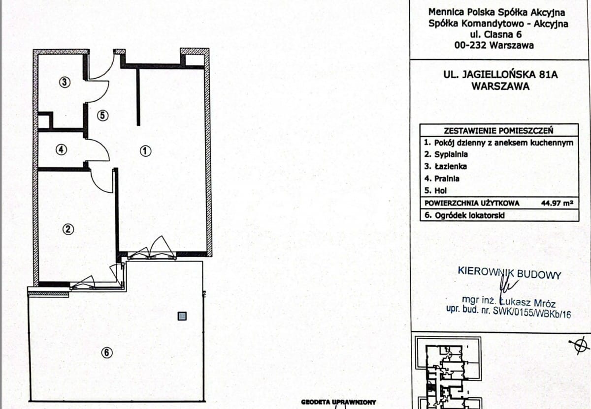 Mieszkanie 2 pokojowe na Sprzedaż