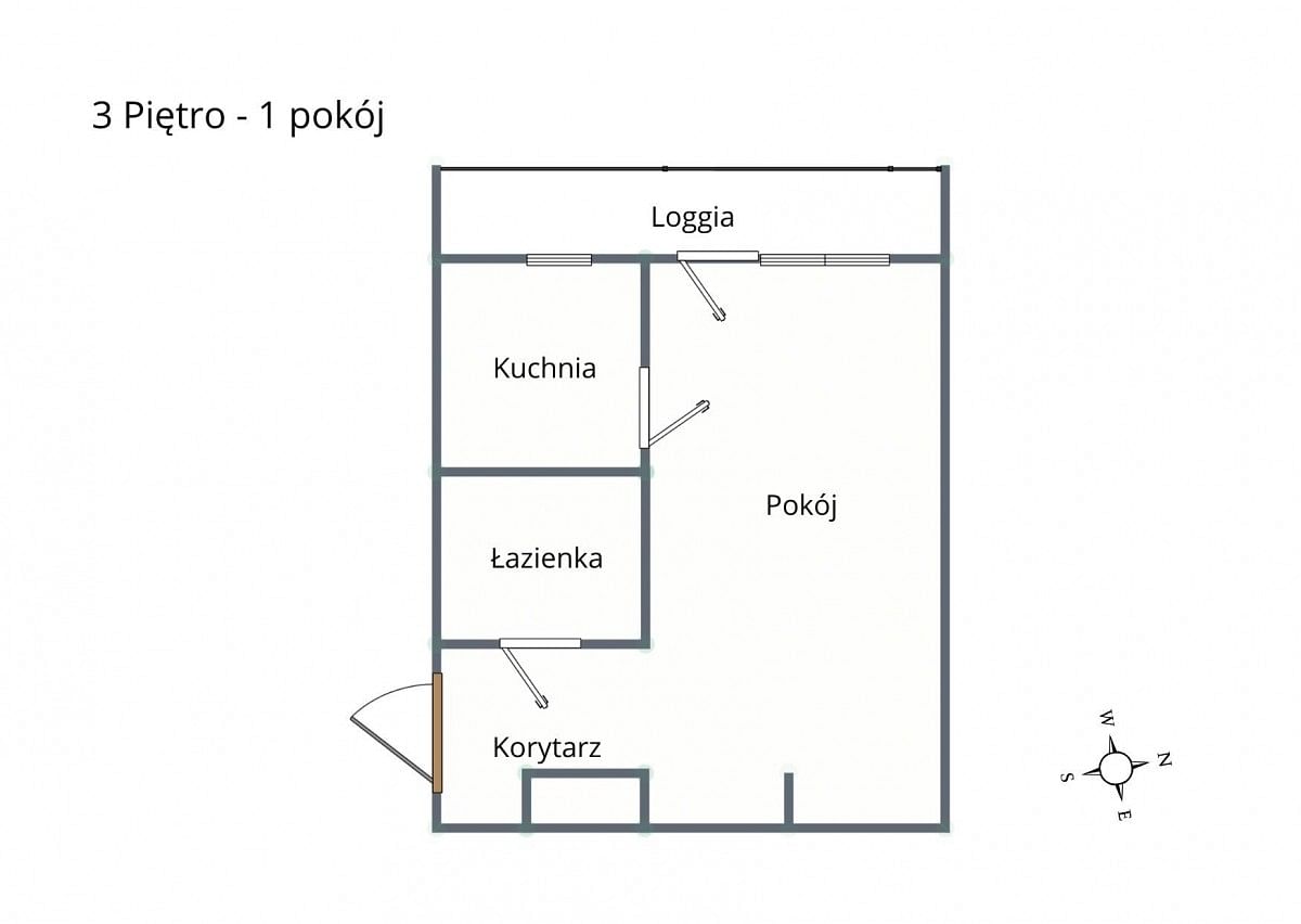 Mieszkanie 1 pokojowe na Sprzedaż