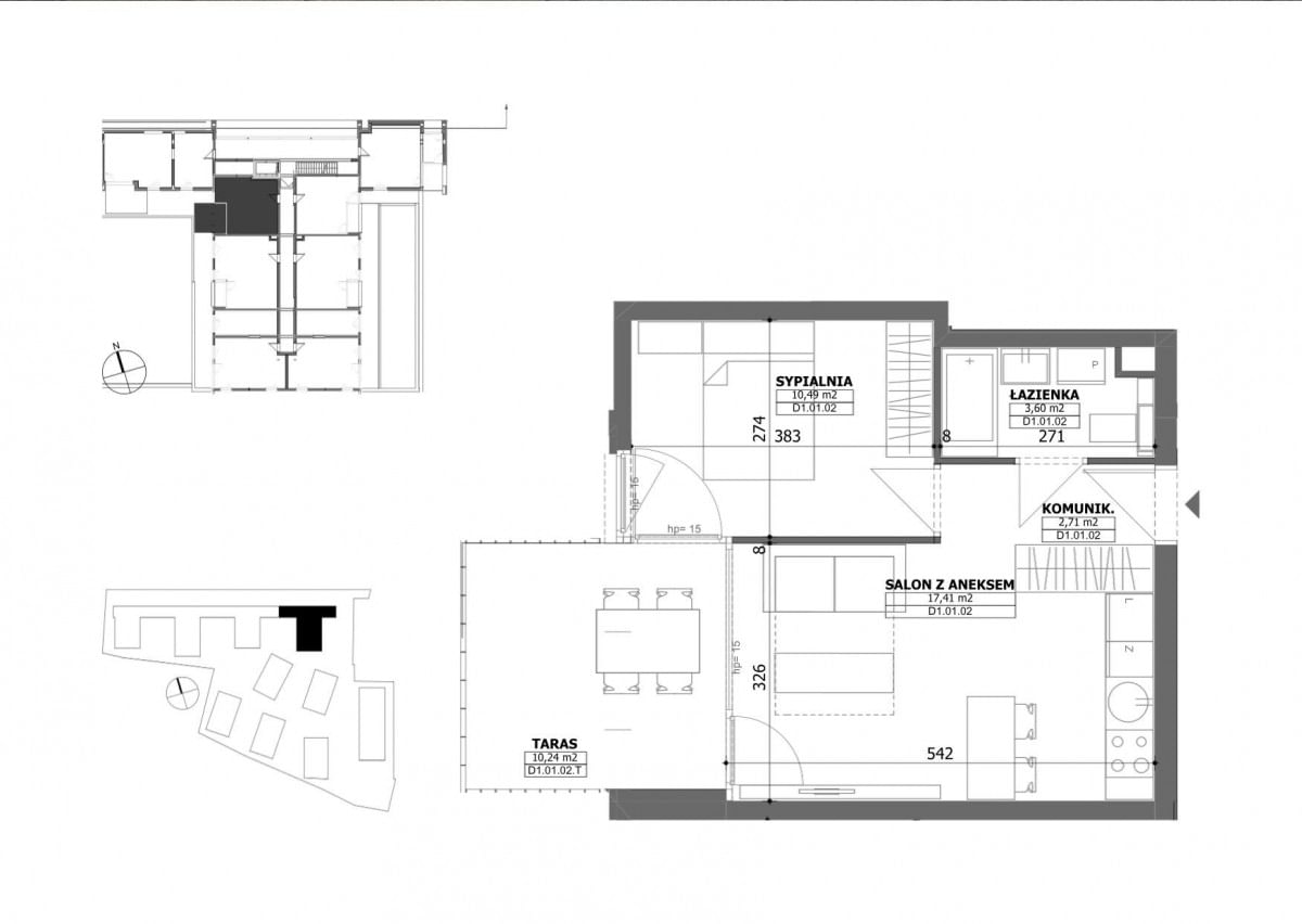 Mieszkanie 2 pokojowe na Sprzedaż