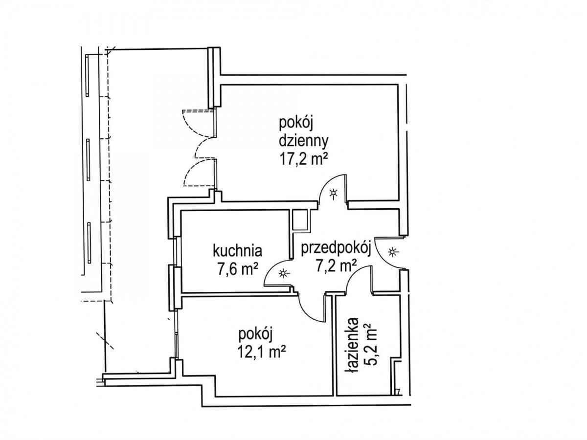 Mieszkanie 2 pokojowe na Sprzedaż