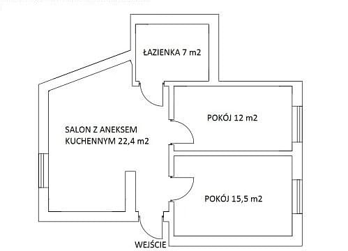 Mieszkanie 3 pokojowe na Sprzedaż