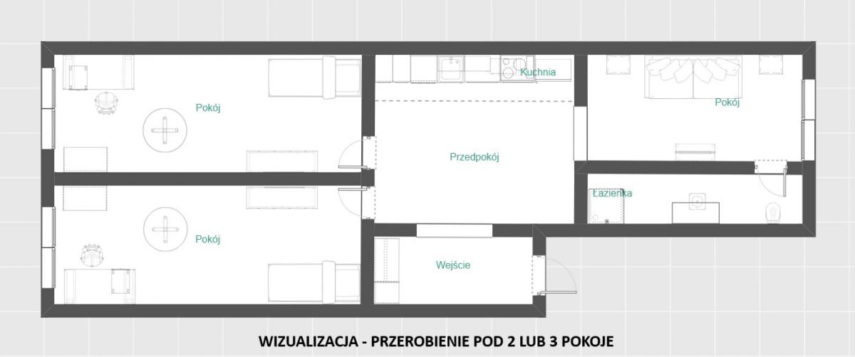 Mieszkanie 2 pokojowe na Sprzedaż