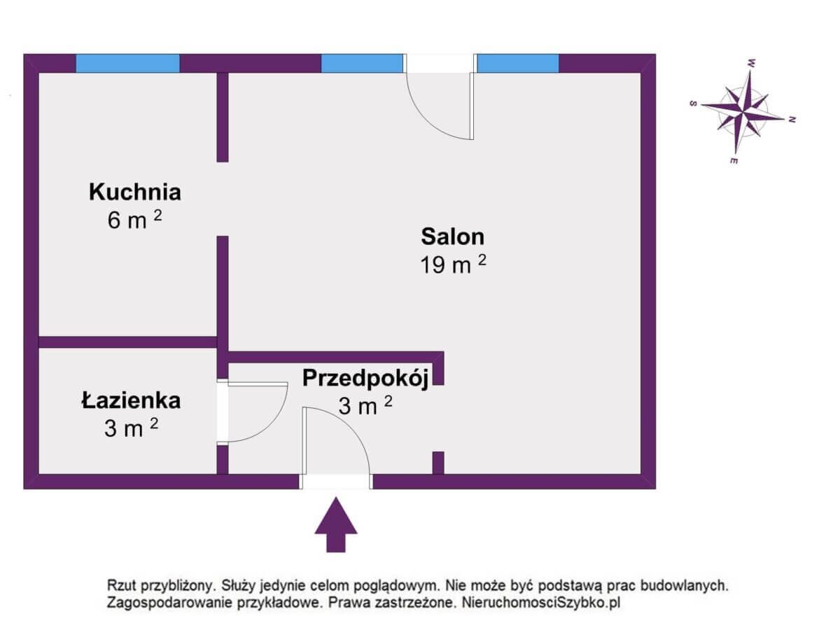 Mieszkanie 1 pokojowe na Sprzedaż