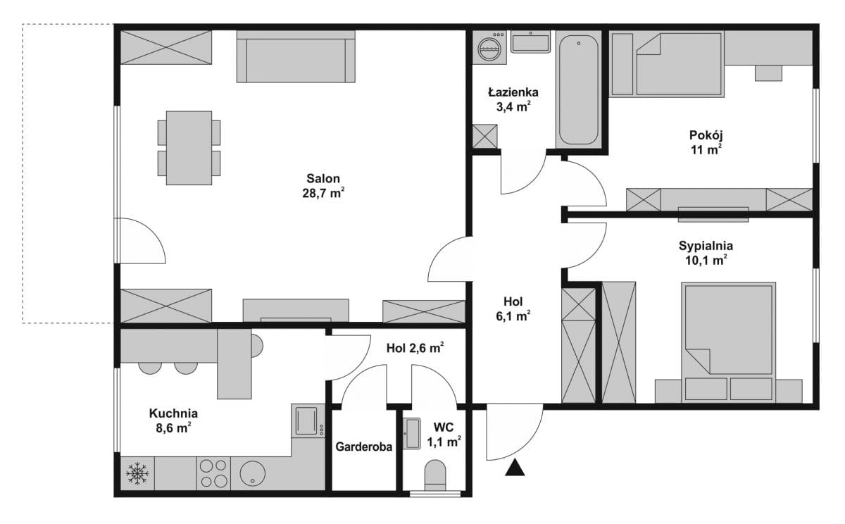 Mieszkanie 3 pokojowe na Sprzedaż