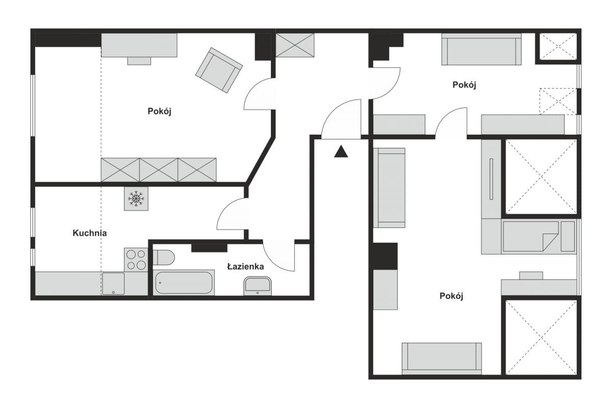 Mieszkanie 3 pokojowe na Sprzedaż