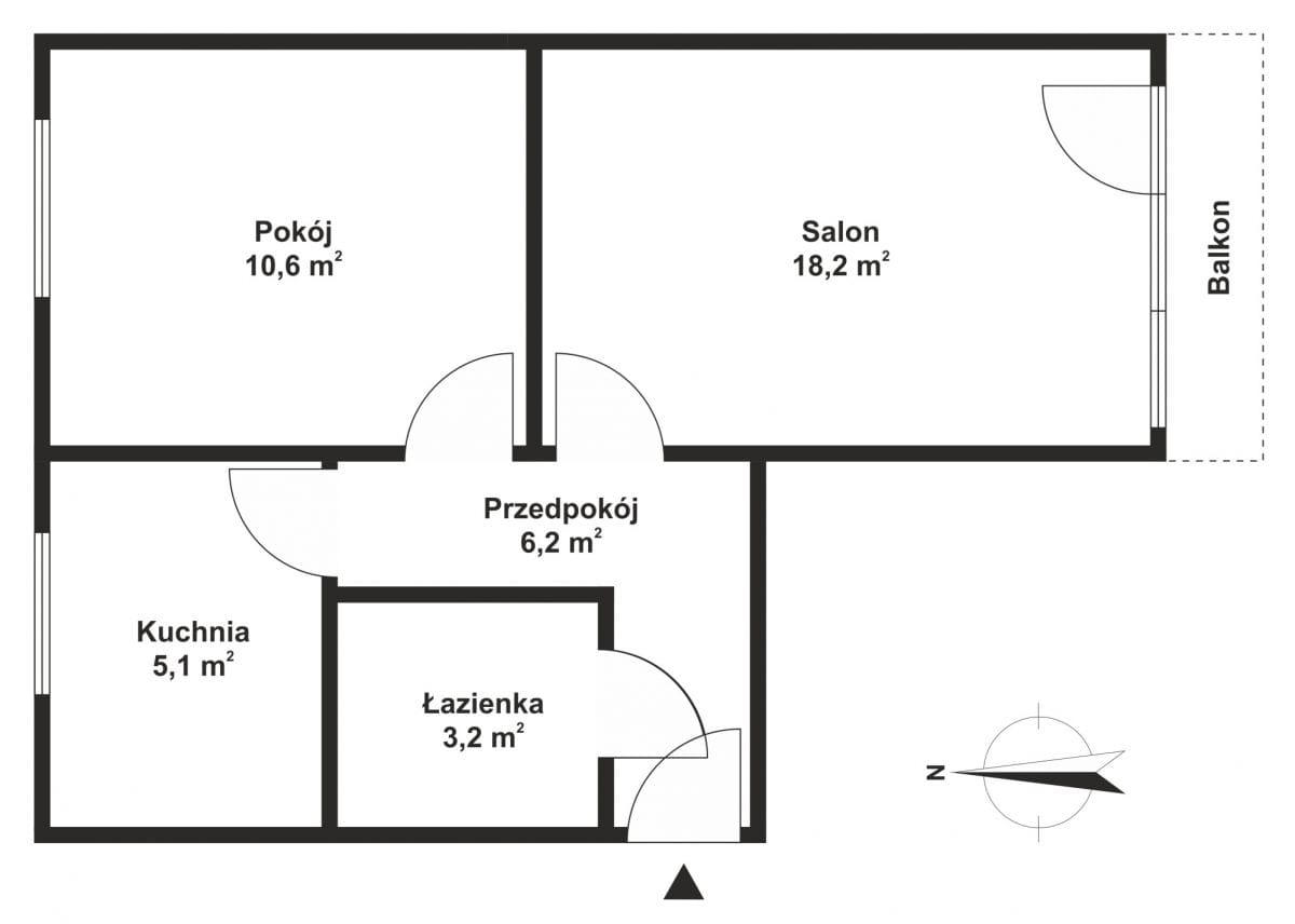 Mieszkanie 2 pokojowe na Sprzedaż
