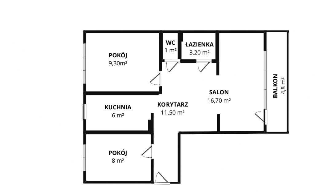 Mieszkanie 3 pokojowe na Sprzedaż