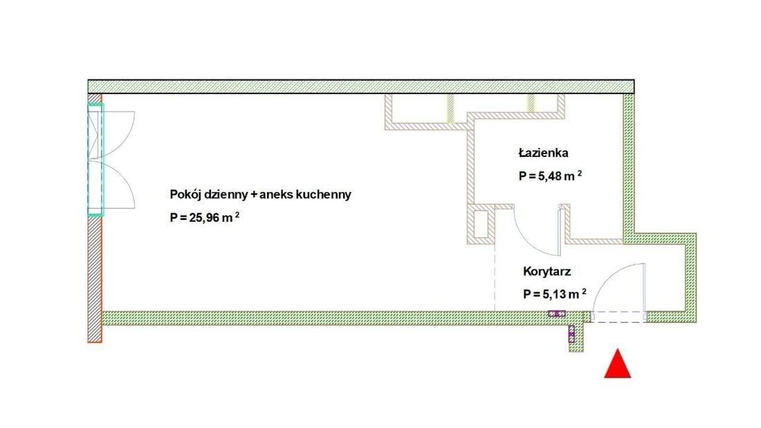 Mieszkanie 1 pokojowe na Sprzedaż