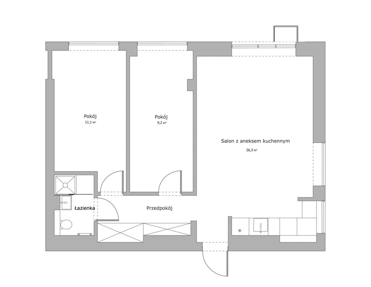 Mieszkanie 3 pokojowe na Sprzedaż