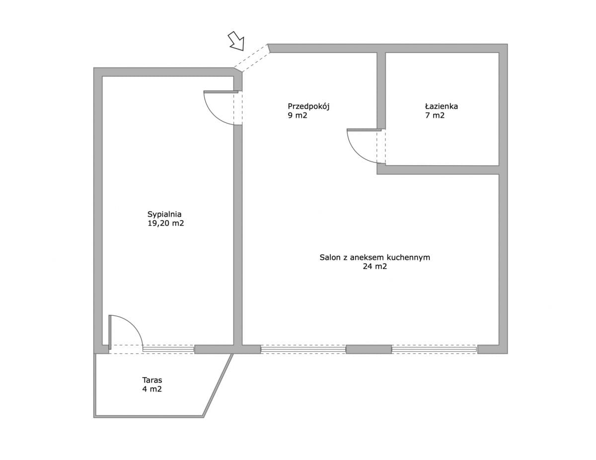 Mieszkanie 2 pokojowe na Sprzedaż