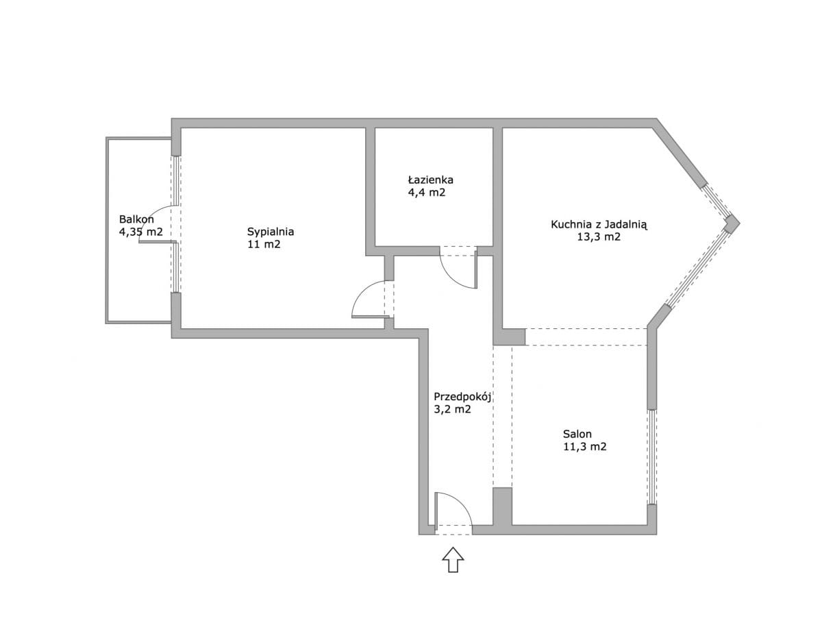 Mieszkanie 2 pokojowe na Sprzedaż