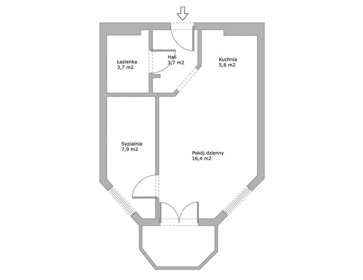 Mieszkanie 2 pokojowe na Sprzedaż